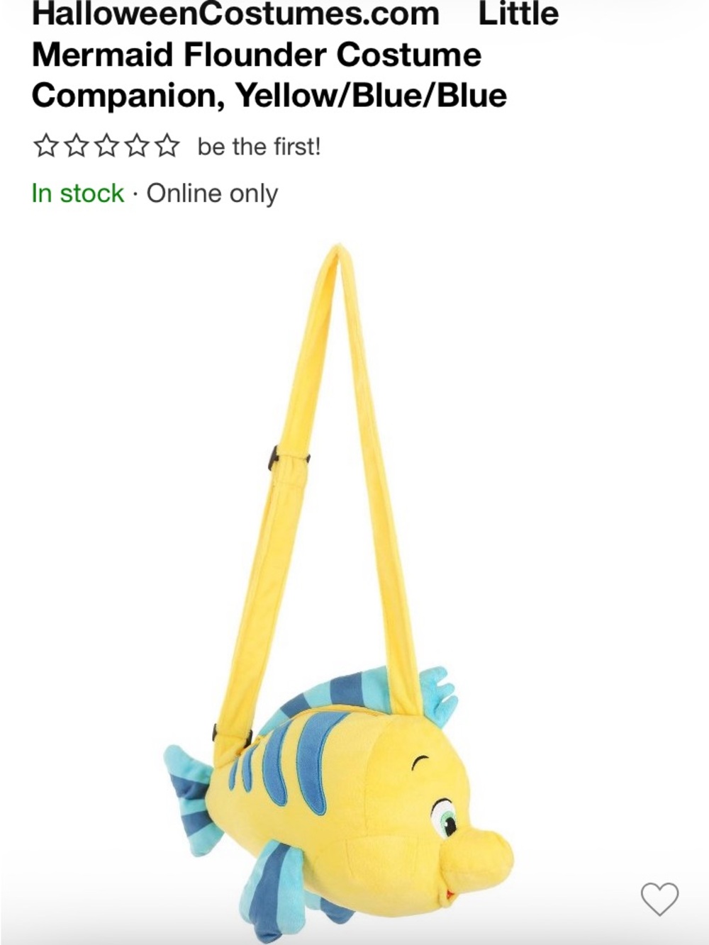 Flounder Purse - Plush Purse for Little Mermaid Halloween!